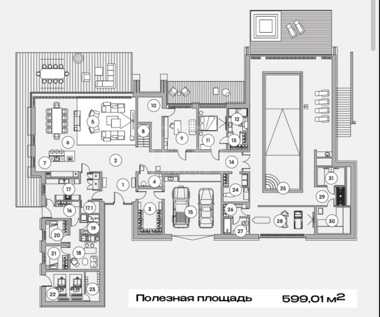 Планировка Новый дом в КП Новое Николино