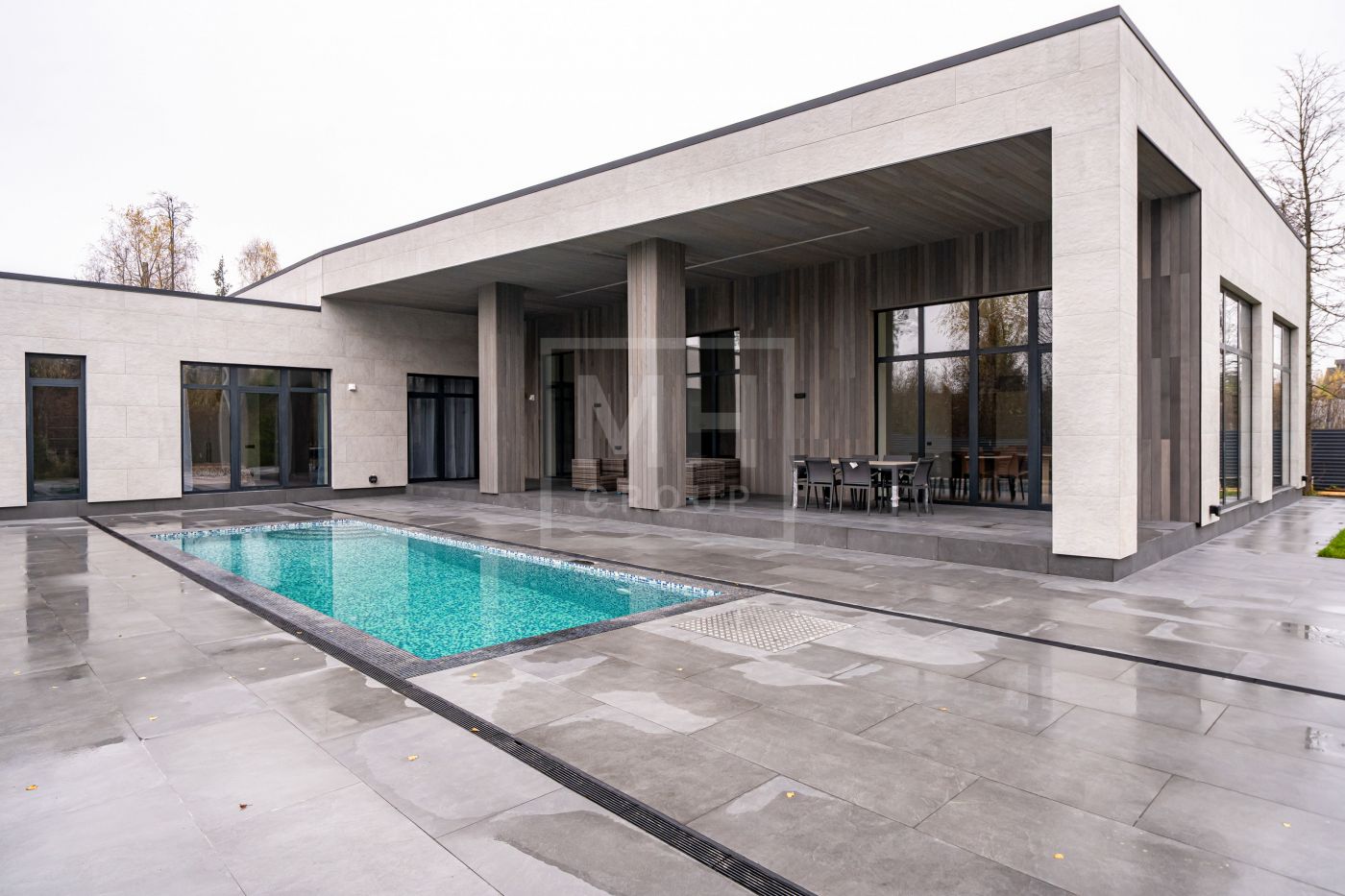 Новый одноэтажный дом с бассейном - фото 3