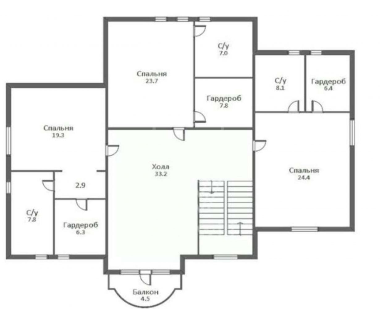 Планировка Продажа Дом 343 м² на участке 22 сот. в Онегино
